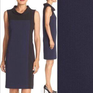 Tahari ASL Colorblock Roll Neck Sheath Dress NWT | Size 12*